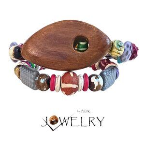 Artistic Focal Beaded Bracelet Set